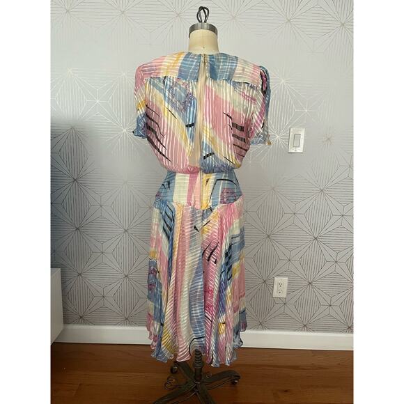 The Silk Farm 100% Silk Made in Korea Size 10 Multi color fairy pastels coquette - Picture 9 of 13